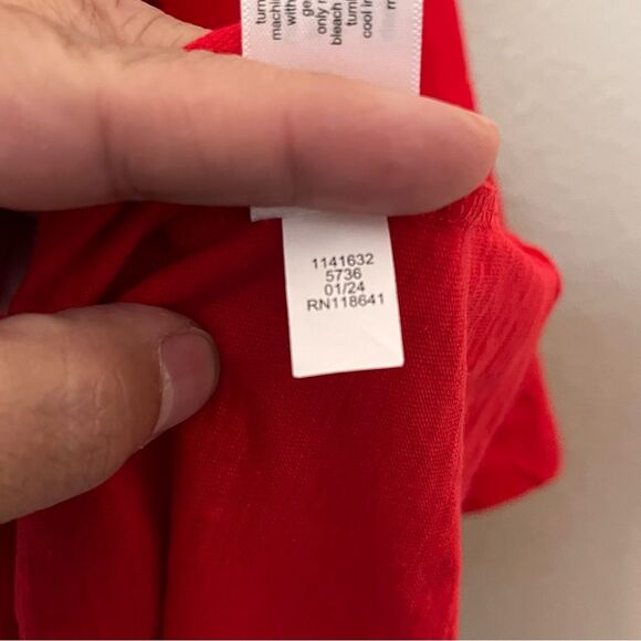 Lane Bryant Cotton Red Embroidered Stars Graphic Tee Shirt Top Size 18/20 - Picture 8 of 9